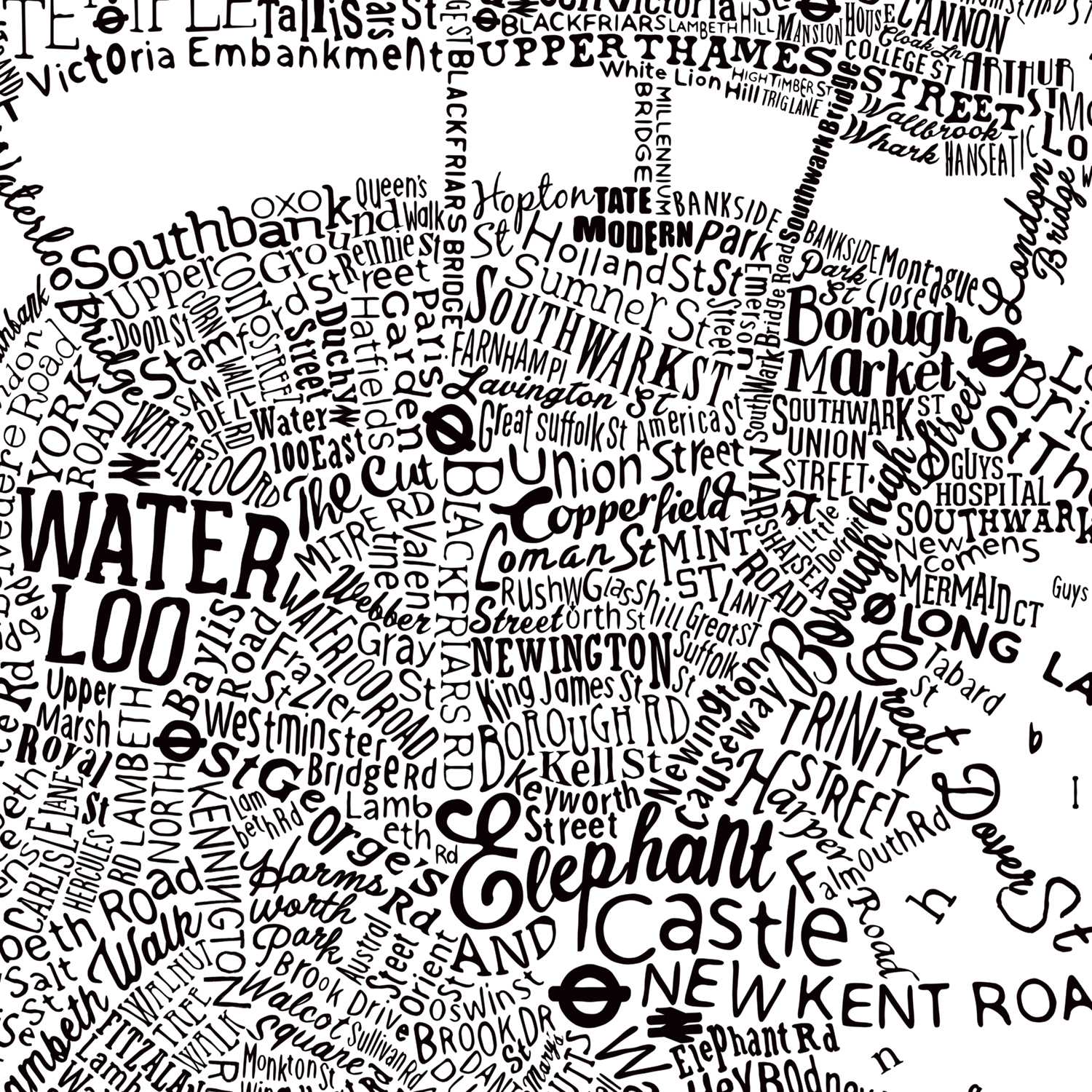 london waterloo type map