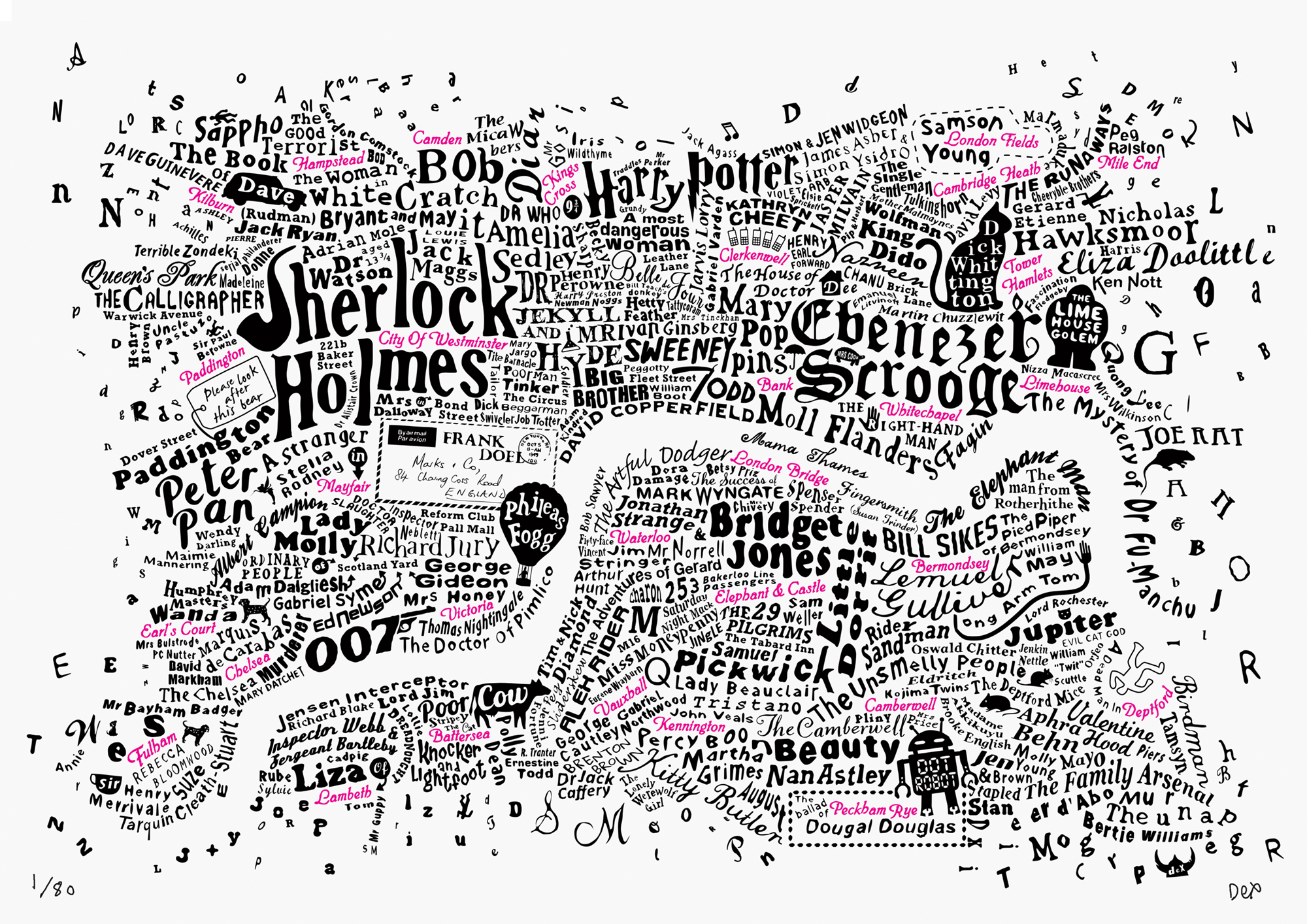 Map Of Central London featuring literature